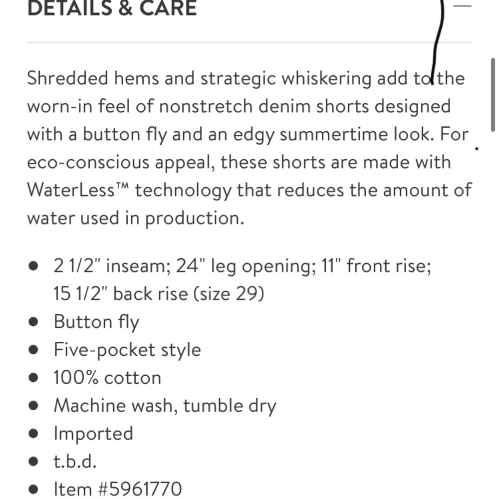 5 for $25! Levi’s jean shorts - Picture 3 of 6